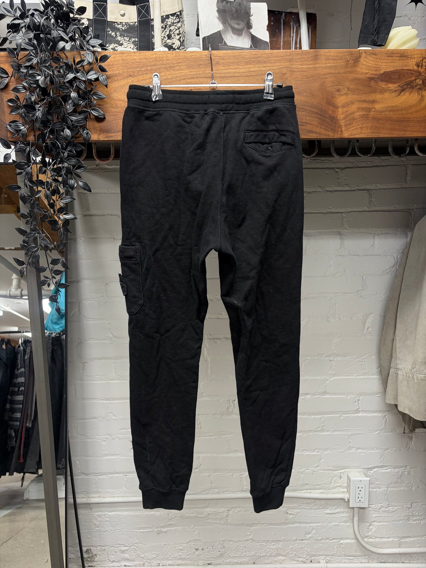 Stone Island Badge Logo Black Sweatpants