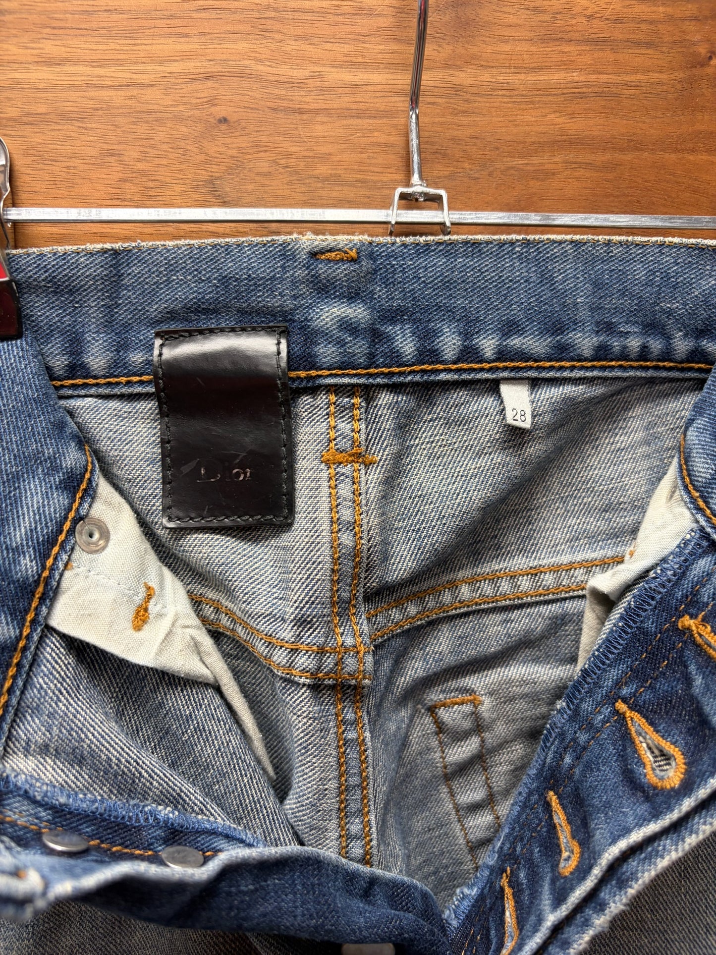 Dior Homme Dirt Washed Blue Skinny Jeans