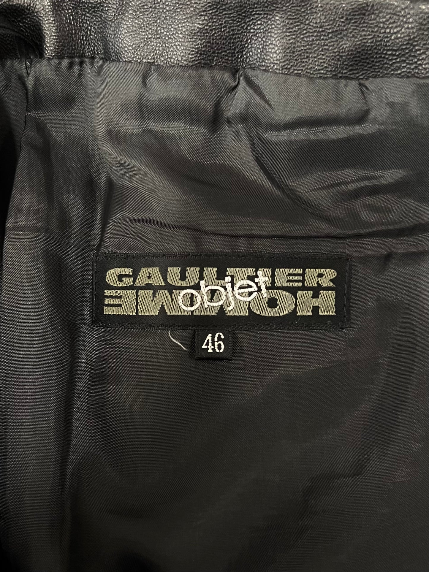 Jean Paul Gaultier Black Lambskin Leather Pants