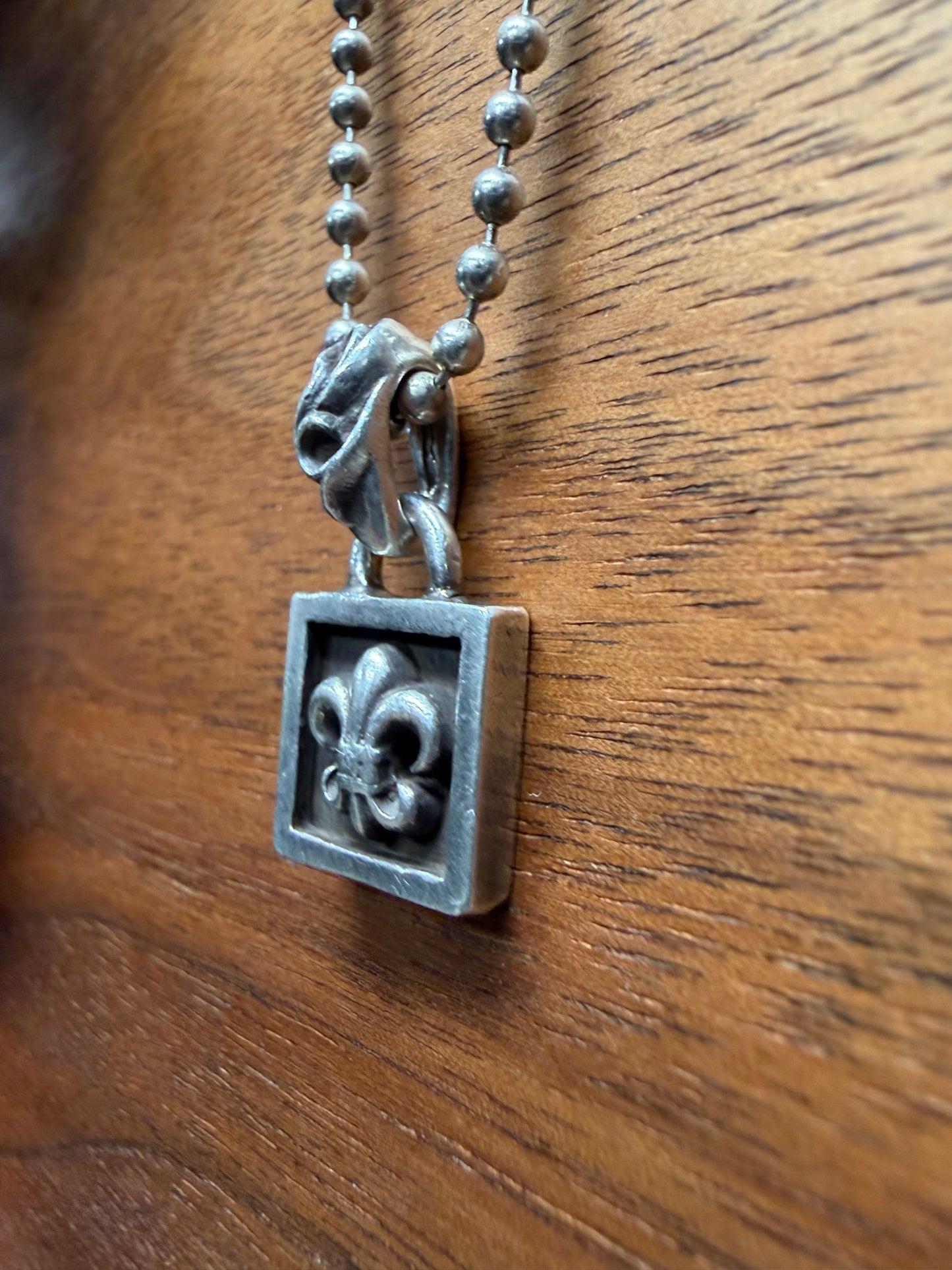 Chrome Hearts ‘Framed Fleur de Lis’ 925 Silver Pendant