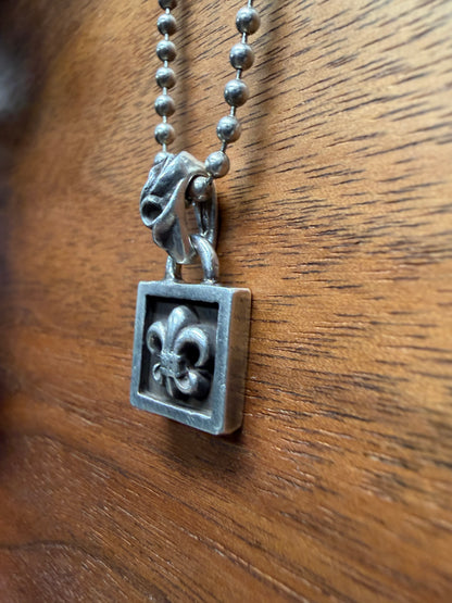 Chrome Hearts ‘Framed Fleur de Lis’ 925 Silver Pendant