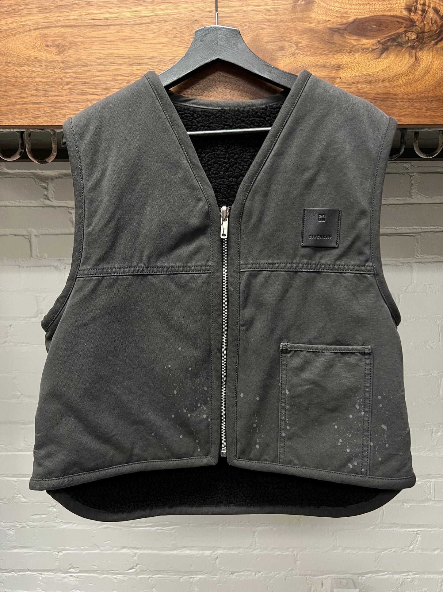 Givenchy Reversible Shearling/Denim Vest
