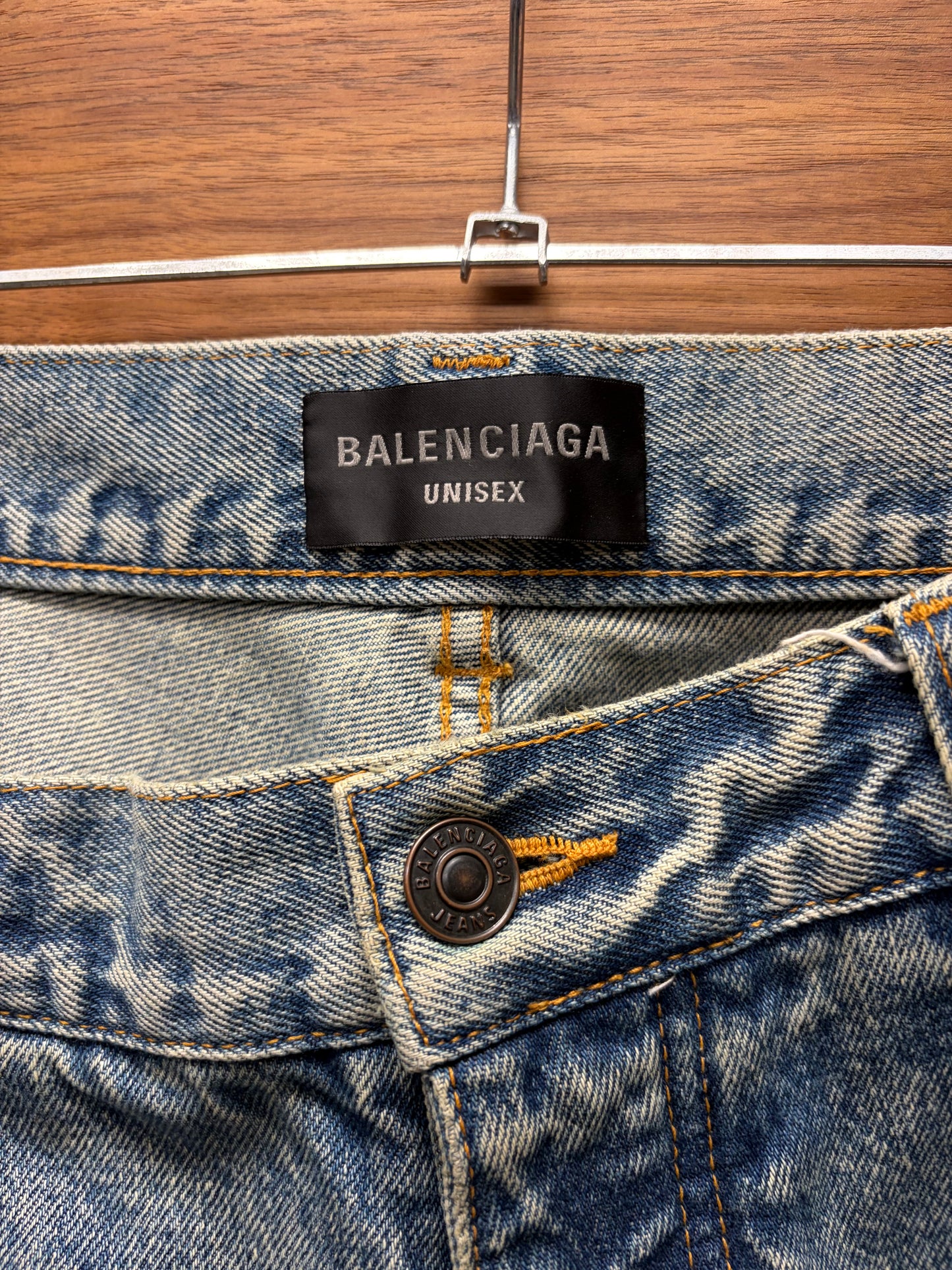 2022 Balenciaga Super Baggy Blue Wide Leg Denim
