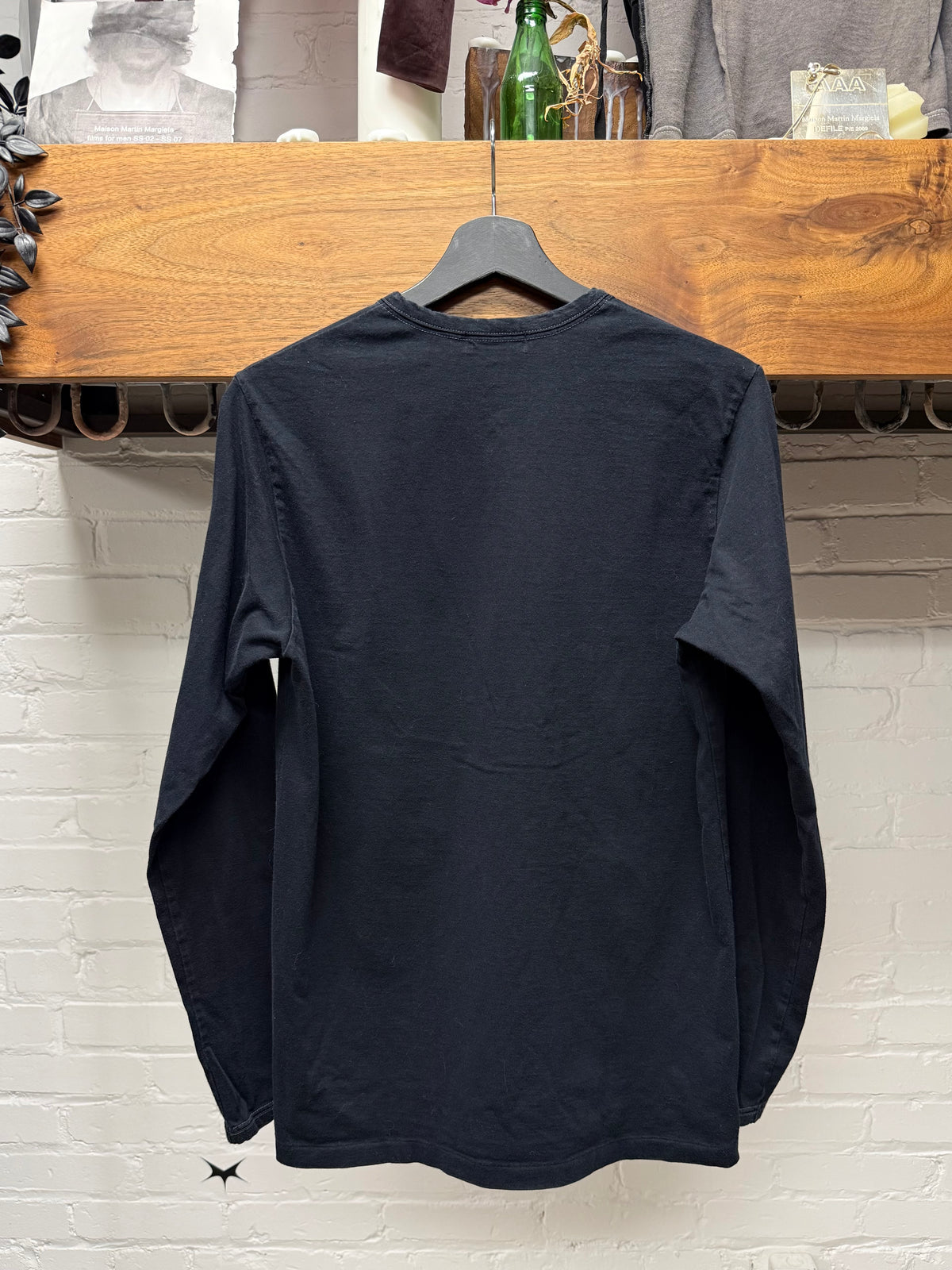 Yohji Yamamoto Y’s Black ‘Hidden Button’ Cotton Henley Longsleeve