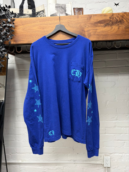 Chrome Hearts ‘Star Logo’ Blue CH Long Sleeve Shirt