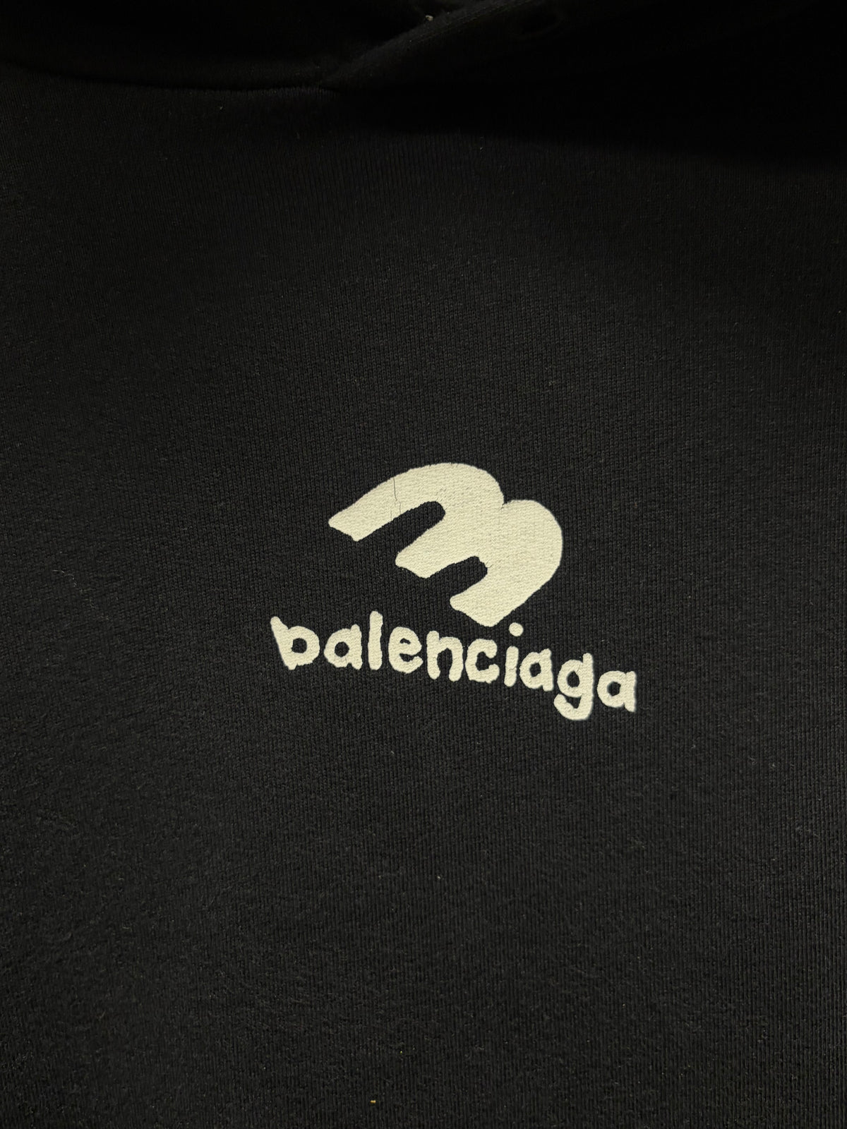 2022 Balenciaga ‘3B Logo’ Black/White Pullover Hoodie