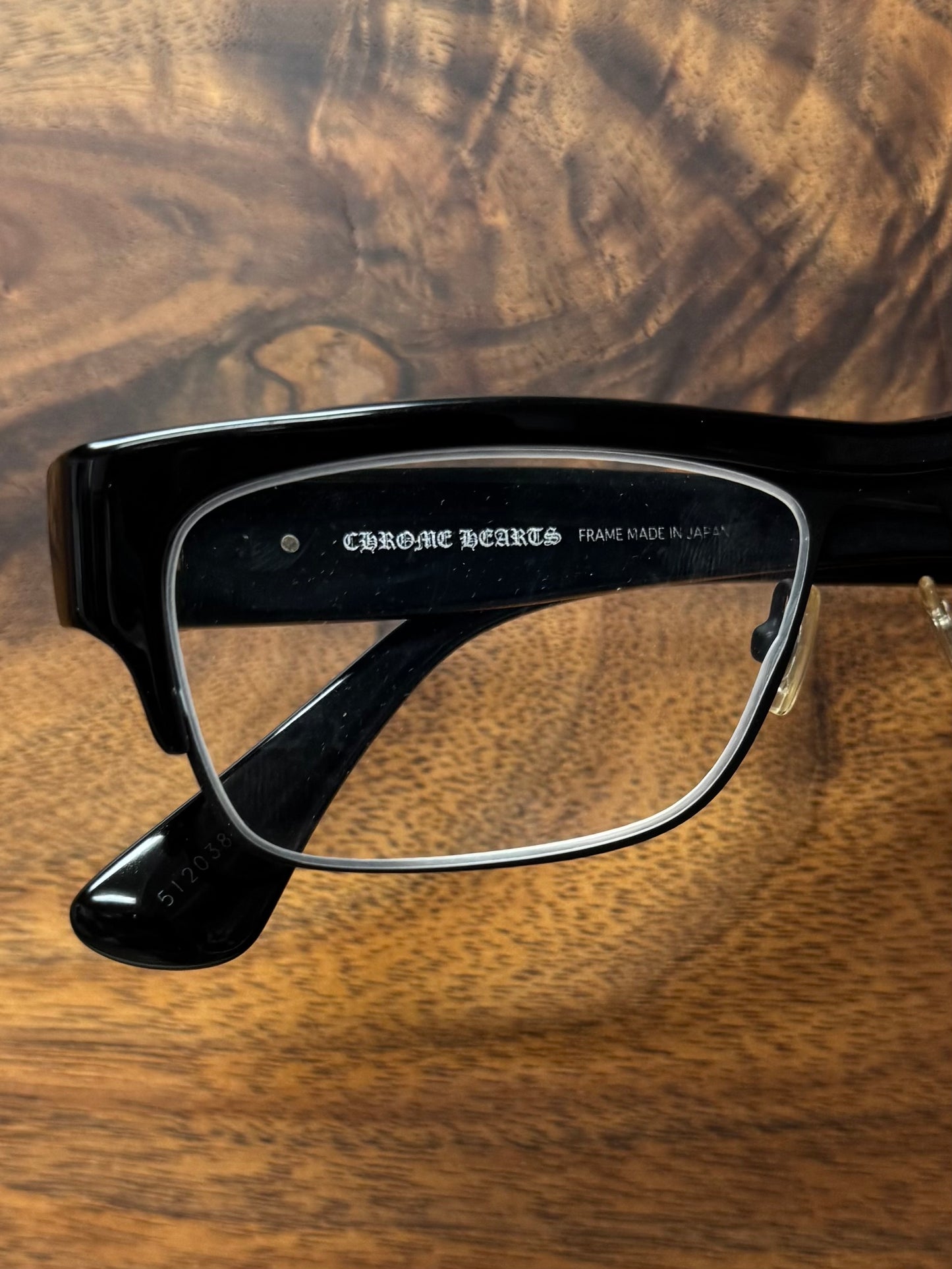 Chrome Hearts Silver Fleur Logo ‘Fupa’ Prescription Glasses