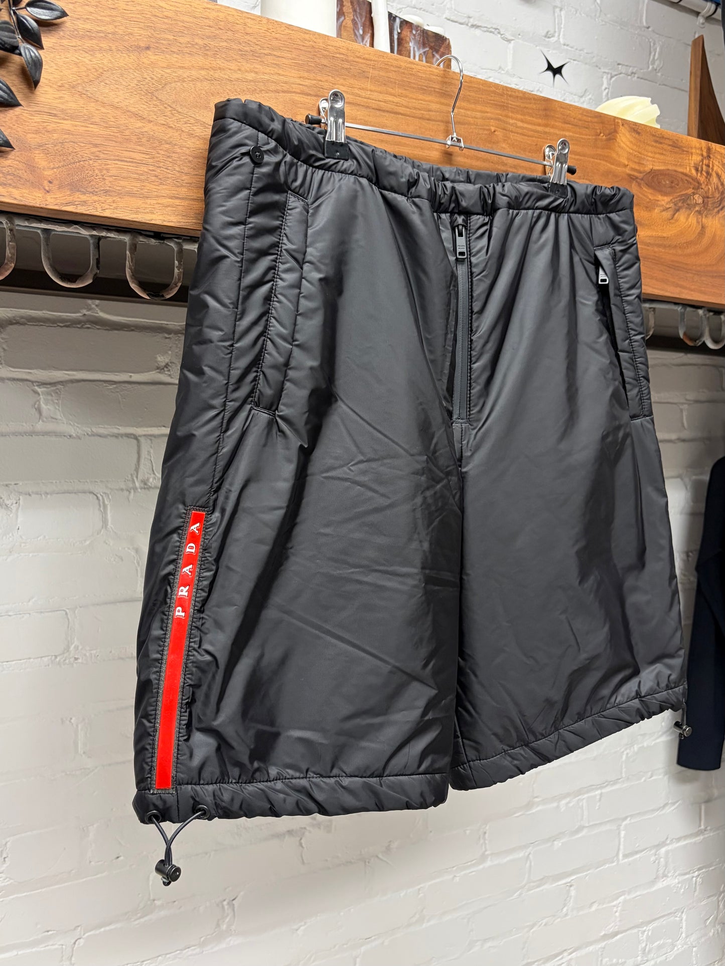 Prada Sport Black Re-Nylon Board Shorts