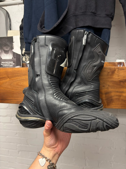 AW2020 Balenciaga ‘Tyrex’ Black Leather Motocross Biker Boots