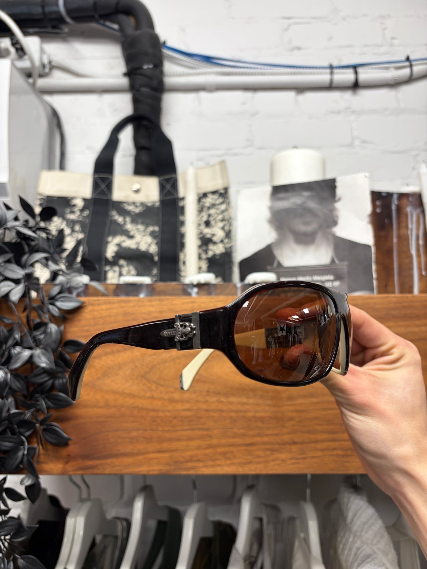 Chrome Hearts ‘Hung’ 925 Silver Dagger Aviator Sunglasses