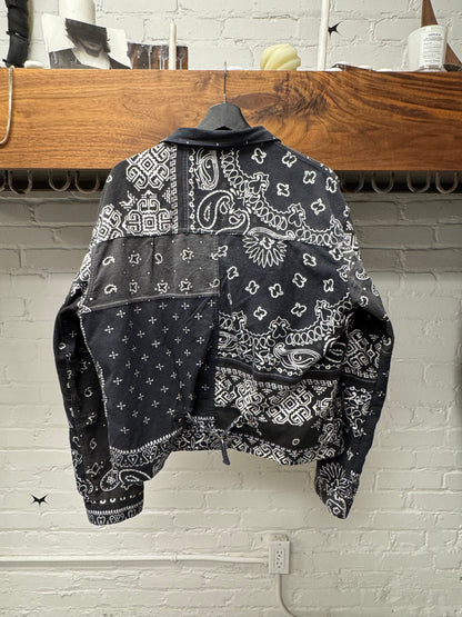 Kapital Two Way Reversible Blue/Green ‘Paisley’ Trucker Jacket
