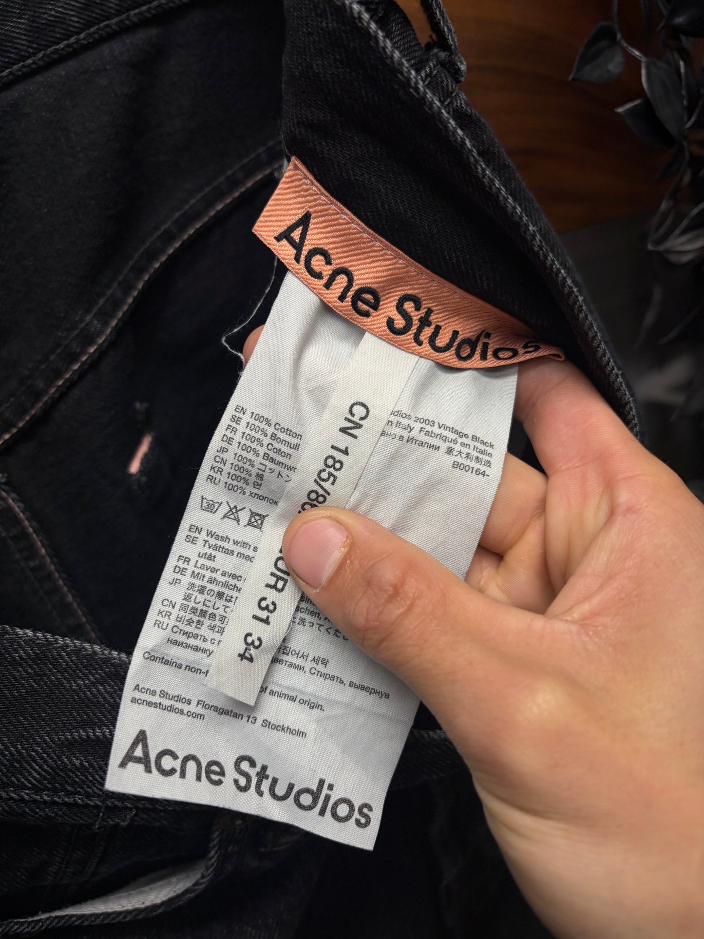 Acne Studios ‘2003’ Vintage Black Washed Bootcut Denim