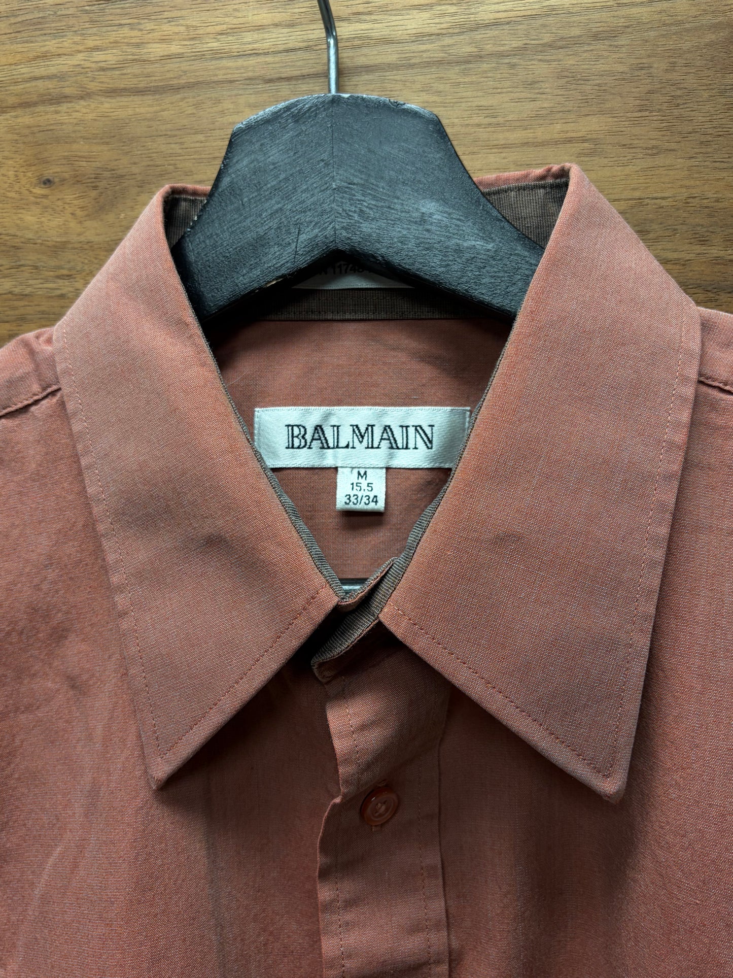 Vintage Balmain Salmon Pink Button Up Shirt