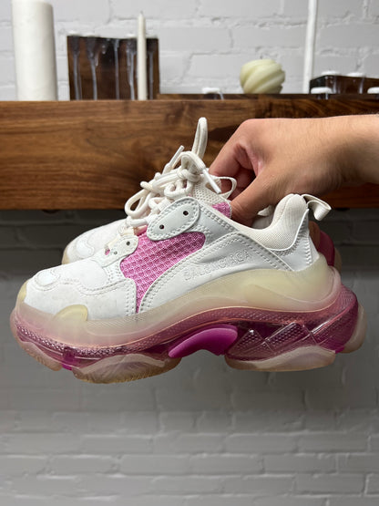 Balenciaga ‘Triple S’ White/Pink Low Top Sneakers