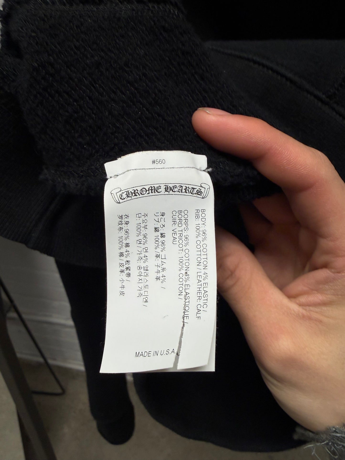 Chrome Hearts Leather Plus Cross ‘Fuck You’ Black Label Premium Zip-Up Hoodie