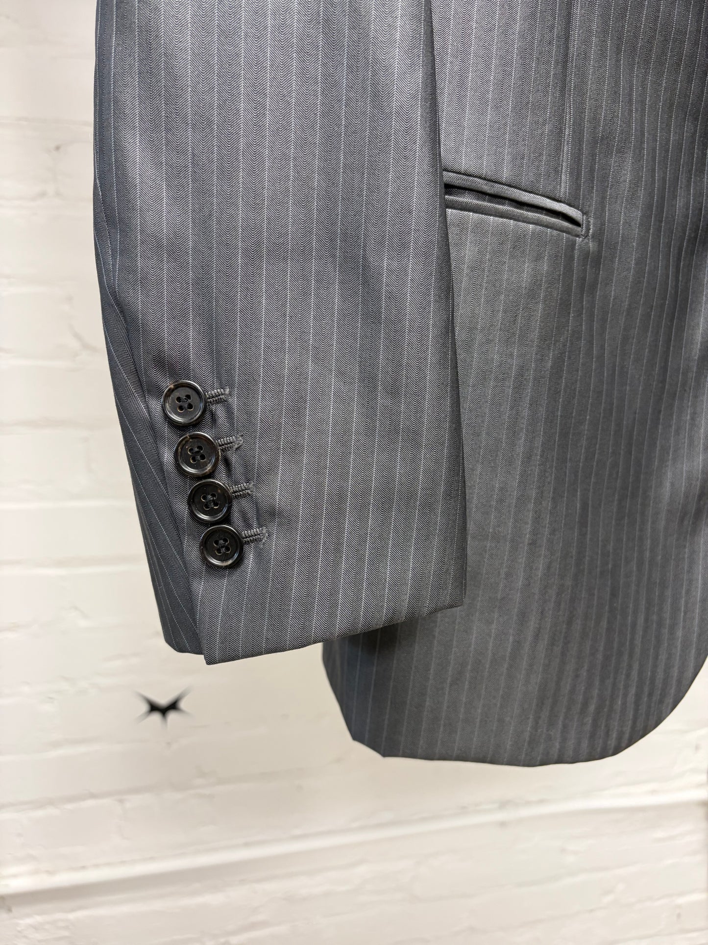 SS2007 Dior Homme ‘We Look Good Together’ Pinstripe Grey/Black Blazer