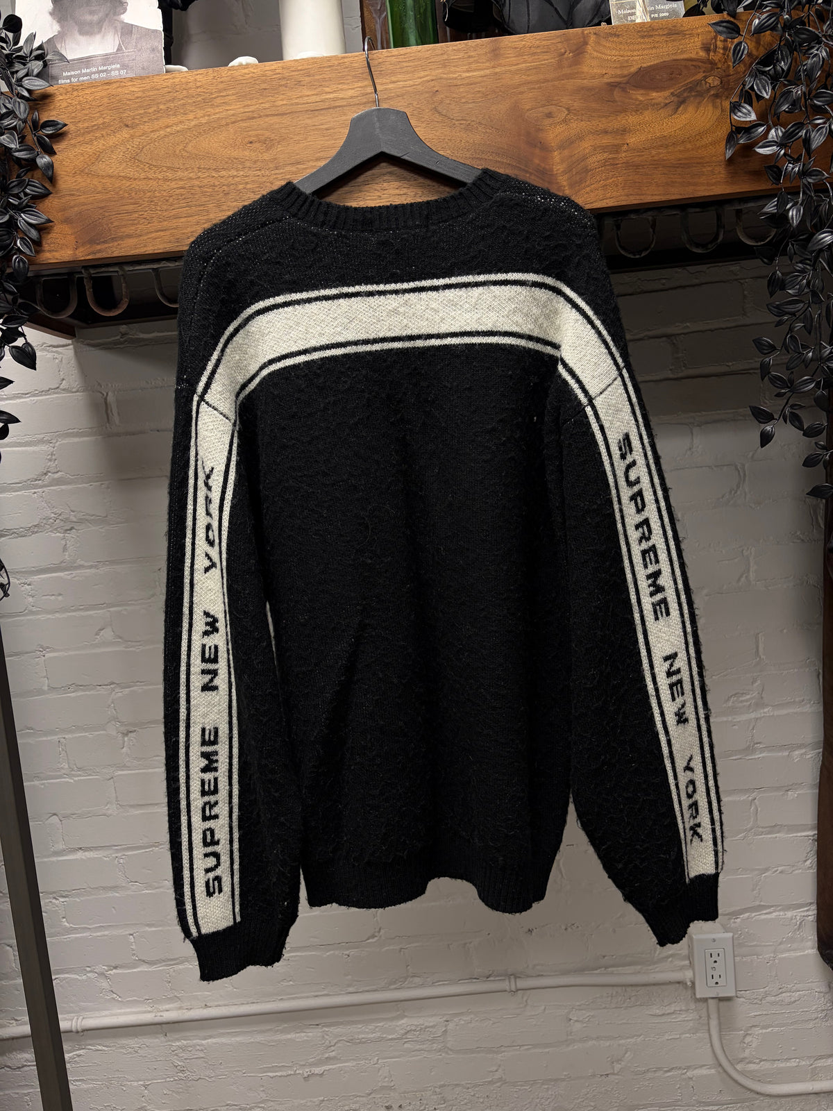 AW2024 Supreme Striped ‘New York’ Black/White Knit Sweater