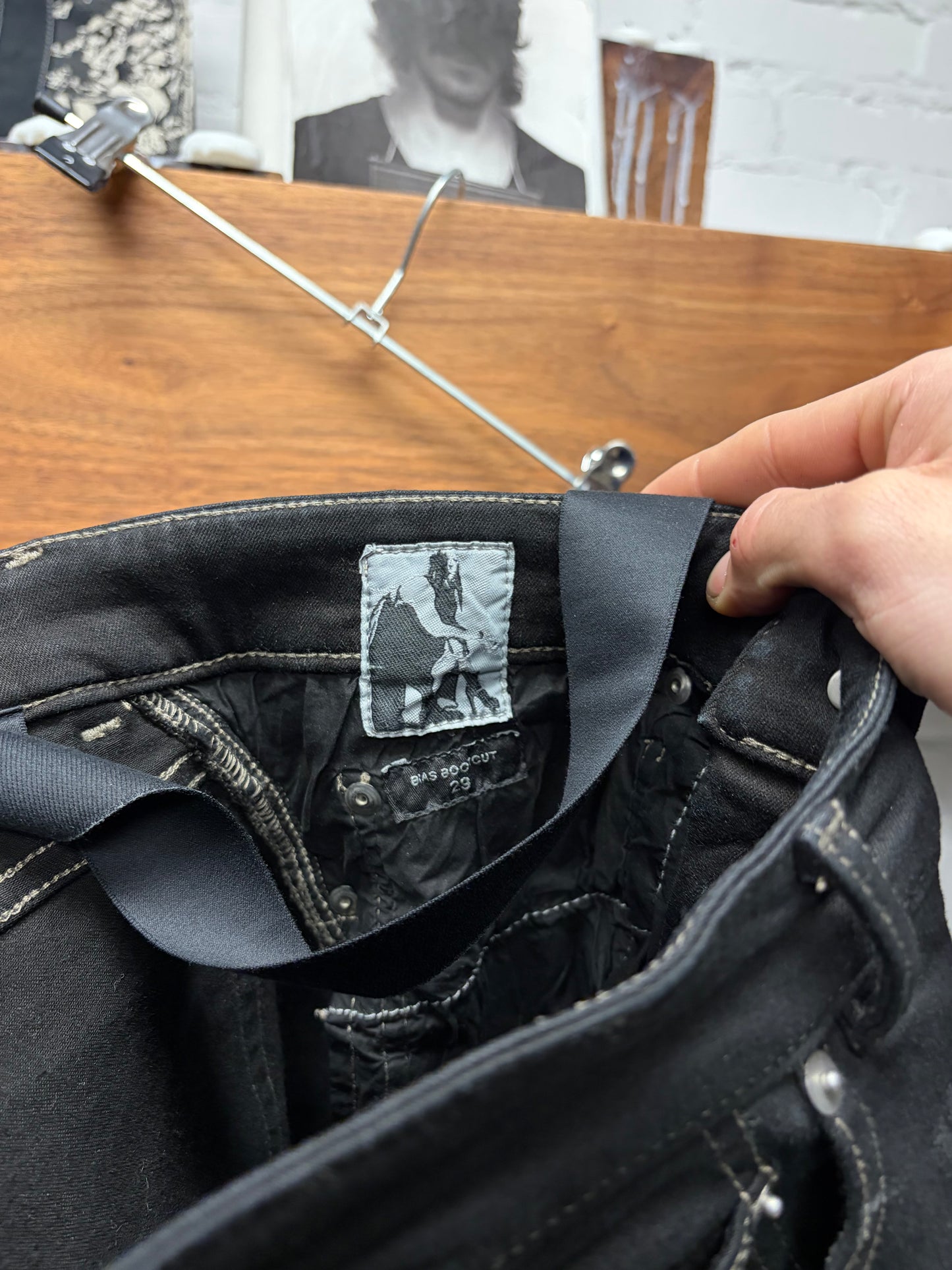 Rick Owens DRKSHDW ‘Bias’ Black Flared Leg Denim