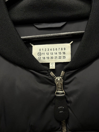 2020 Maison Margiela ‘Quilted’ Black Down Filled Zip-Up Bomber Jacket