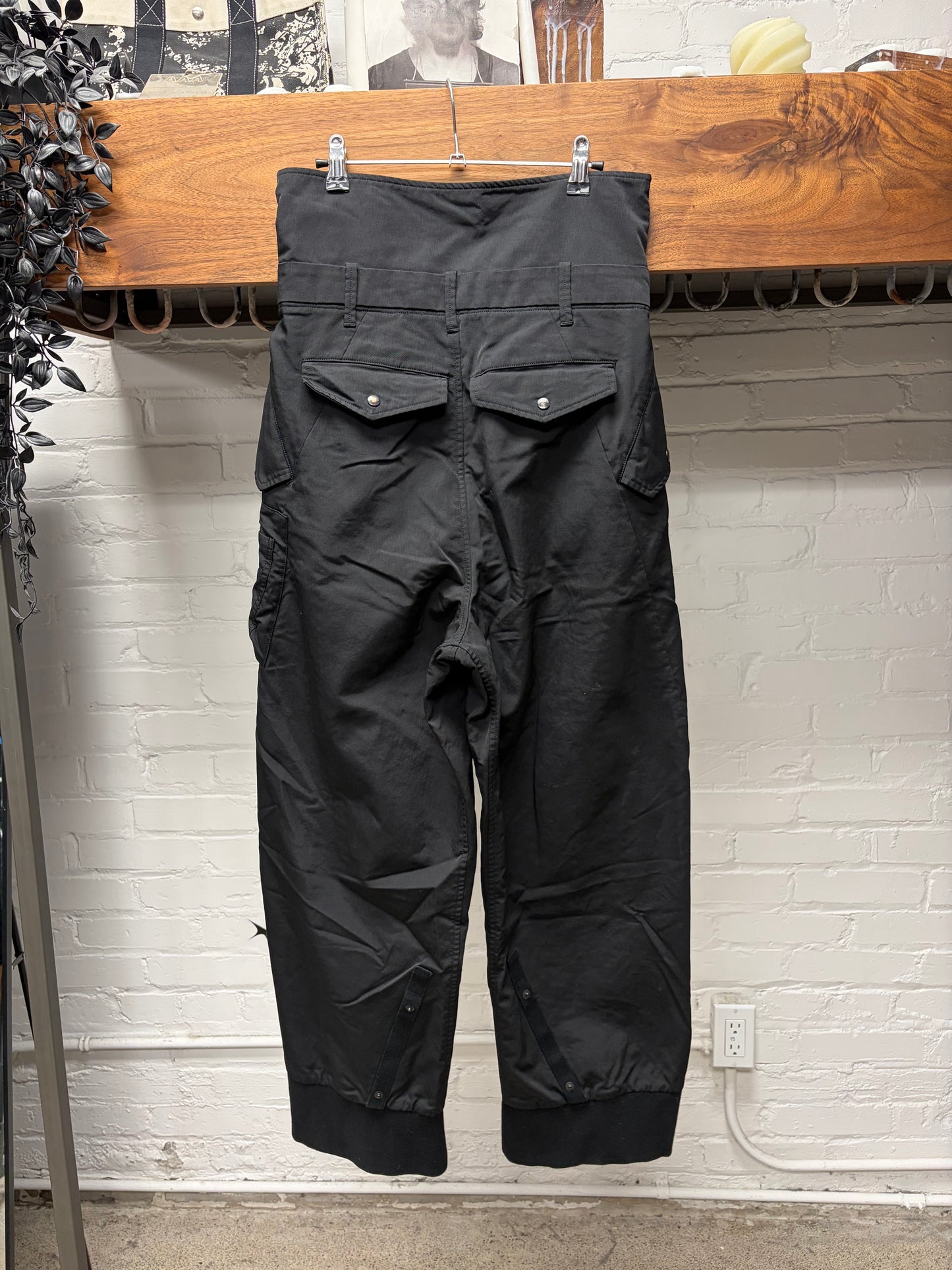 AW2017 Julius ‘Neuromantica’ Cotton/Nylon Black Cargo Pants