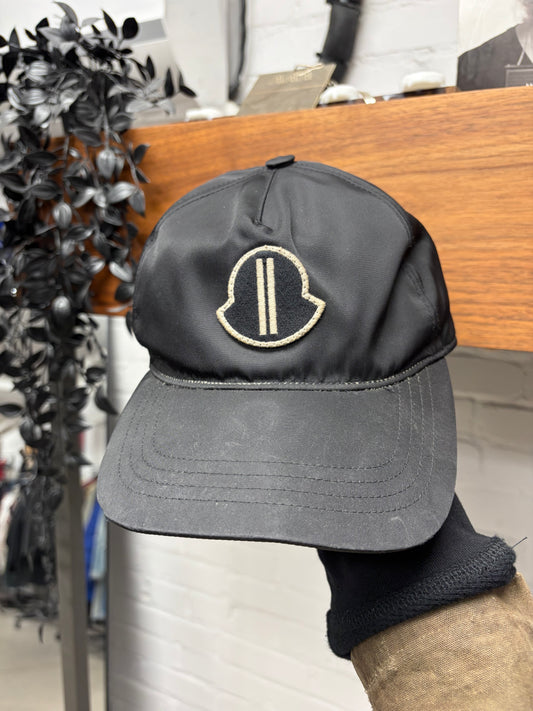 Rick Owens x Moncler Black Nylon Baseball Cap