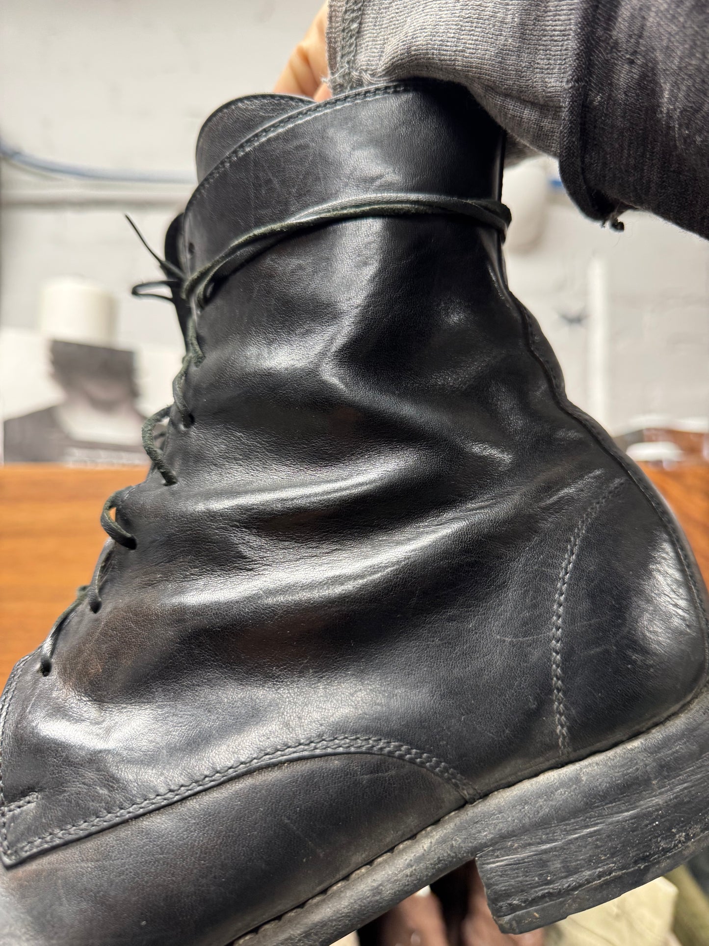 Guidi ‘995’ Black Full Grain Horse Leather Combat Boots