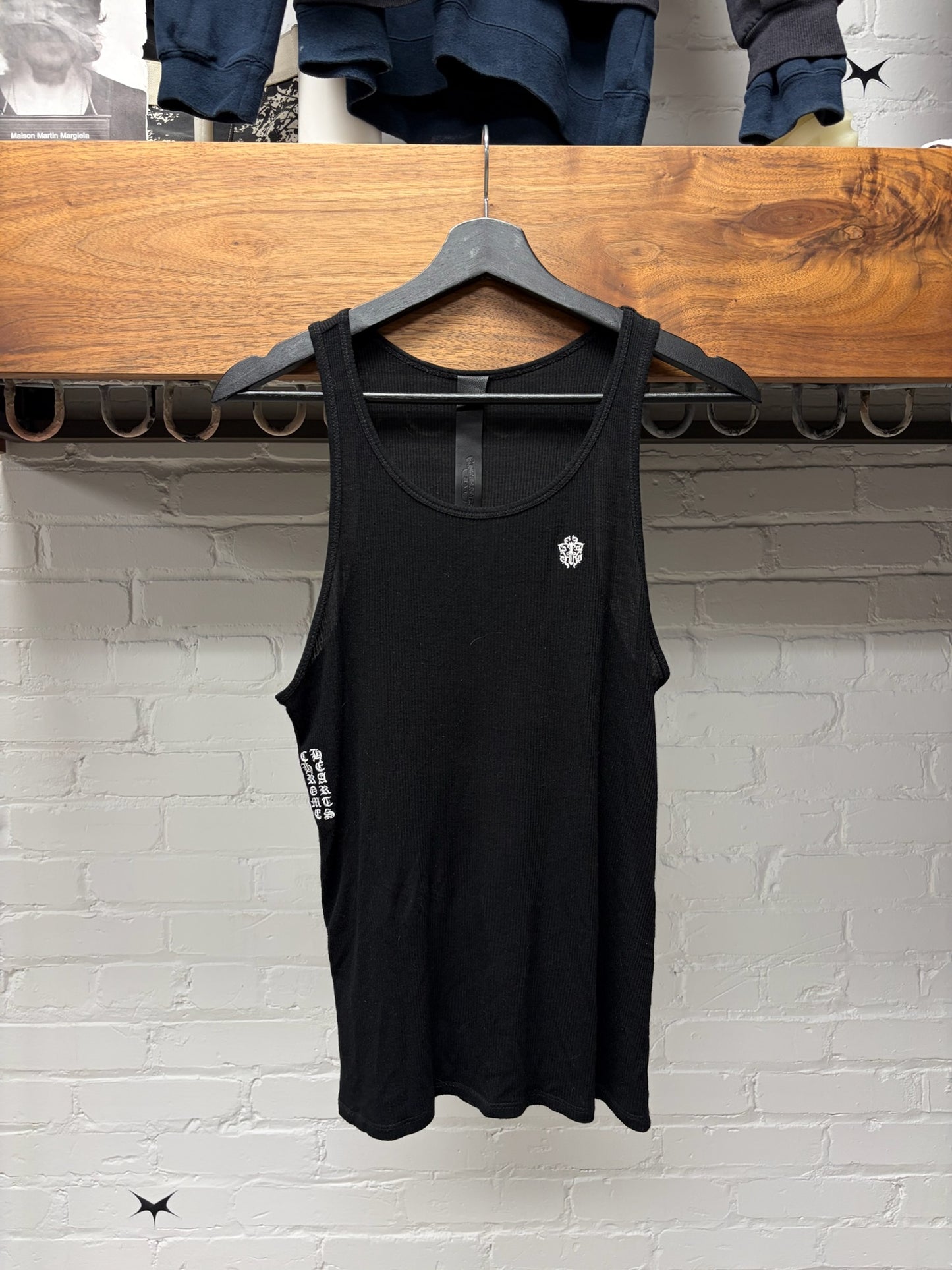 Chrome Hearts ‘Black Label’ Dagger Crest Embroidered Tank Top