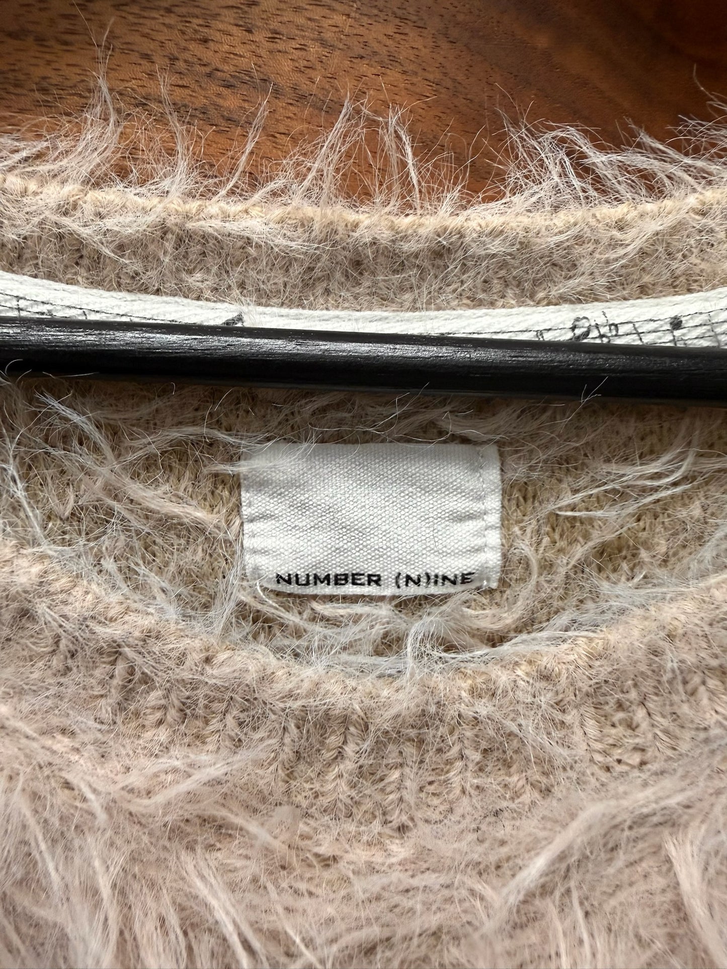 Number Nine Shag Mohair ‘Oatmeal’ Brown Sweater