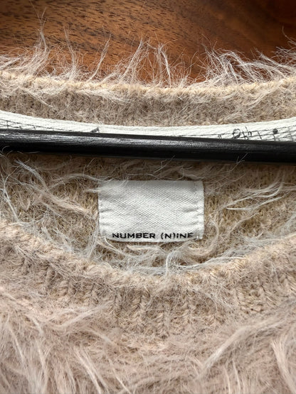 Number Nine Shag Mohair ‘Oatmeal’ Brown Sweater
