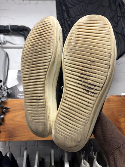 Rick Owens ‘Ramones’ Black/Milk Leather Low Top Sneakers
