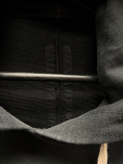 AW2017 Rick Owens ‘Twisted Seahorse’ Black Drawstring Hoodie