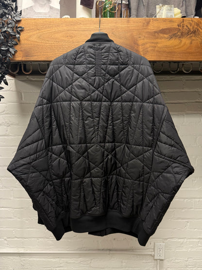 Rick Owens DRKSHDW Quilted Black Jumbo Bomber Jacket