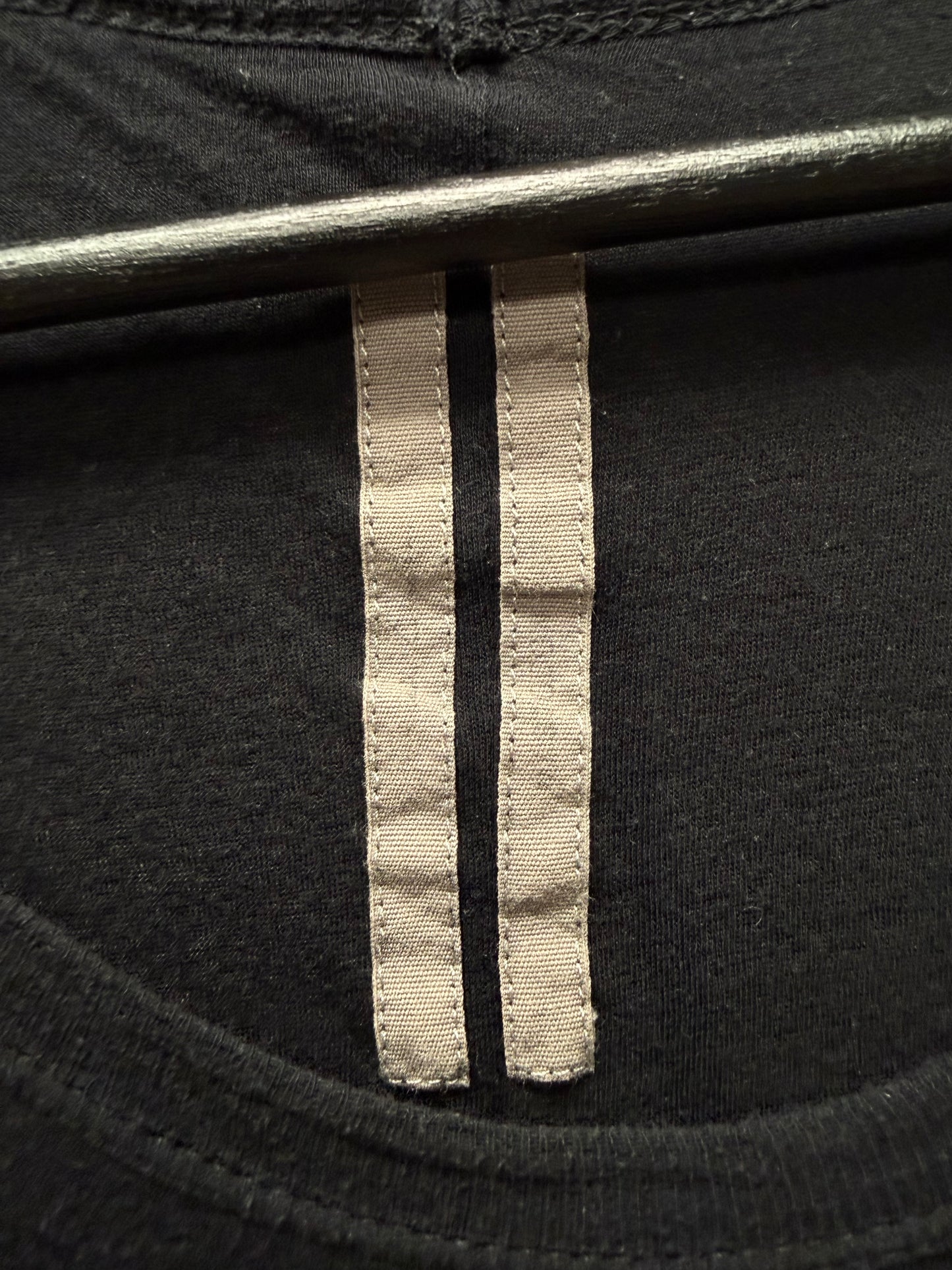 Rick Owens Mainline Black Double Layered T-Shirt