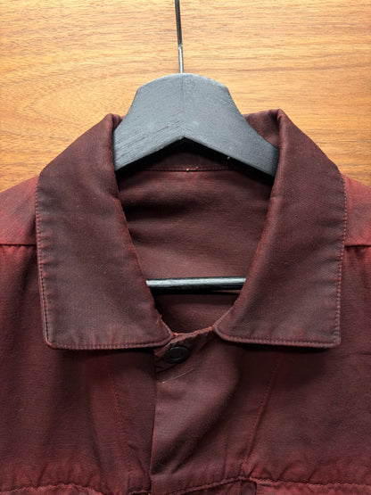 11 by Boris Bidjan Saberi ‘S1B-F1447’ Oxblood Red Denim Work-Shirt