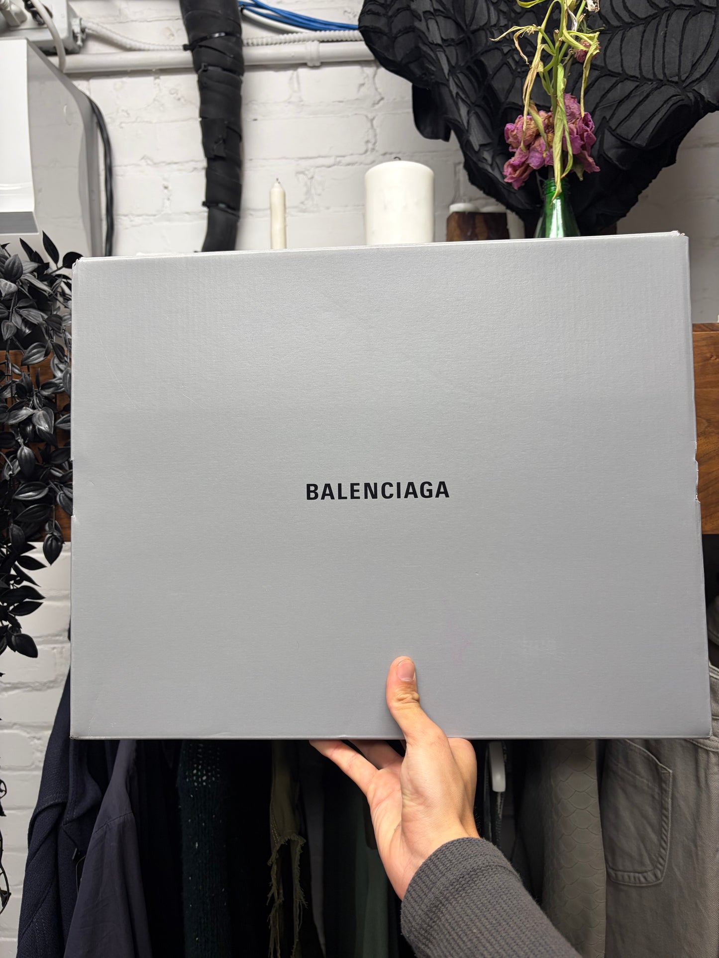 Balenciaga ‘Defender’ Black Tire Sole Low Top Sneakers