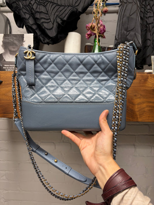 2018 Chanel ‘Gabrielle’ Quilted Goatskin/Patent Leather Bag