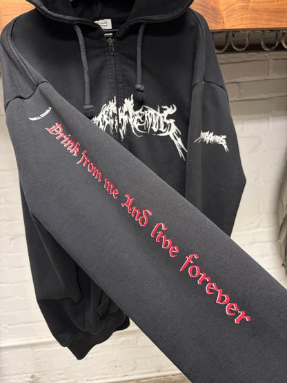 AW2017 Vetements Total Fucking Darkness Zip-Up Hoodie
