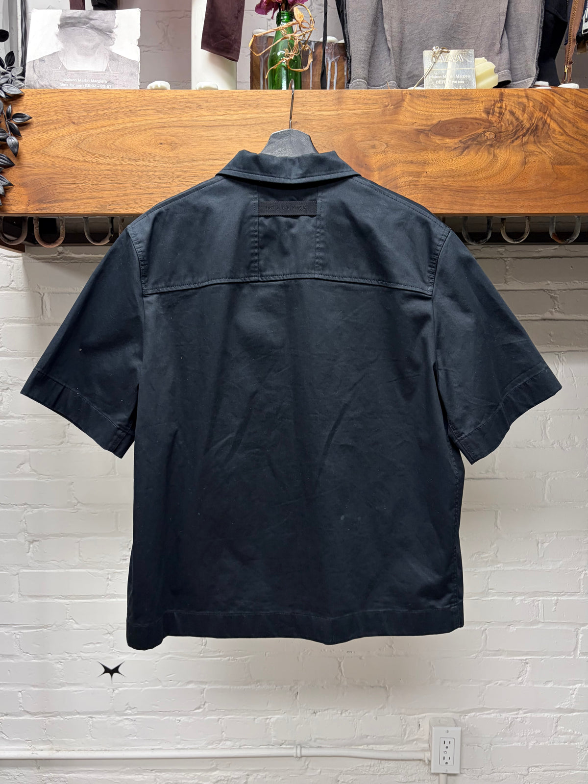1017 Alyx 9SM ‘Spray Paint’ Print Zip-Up Short Sleeve Work Shirt