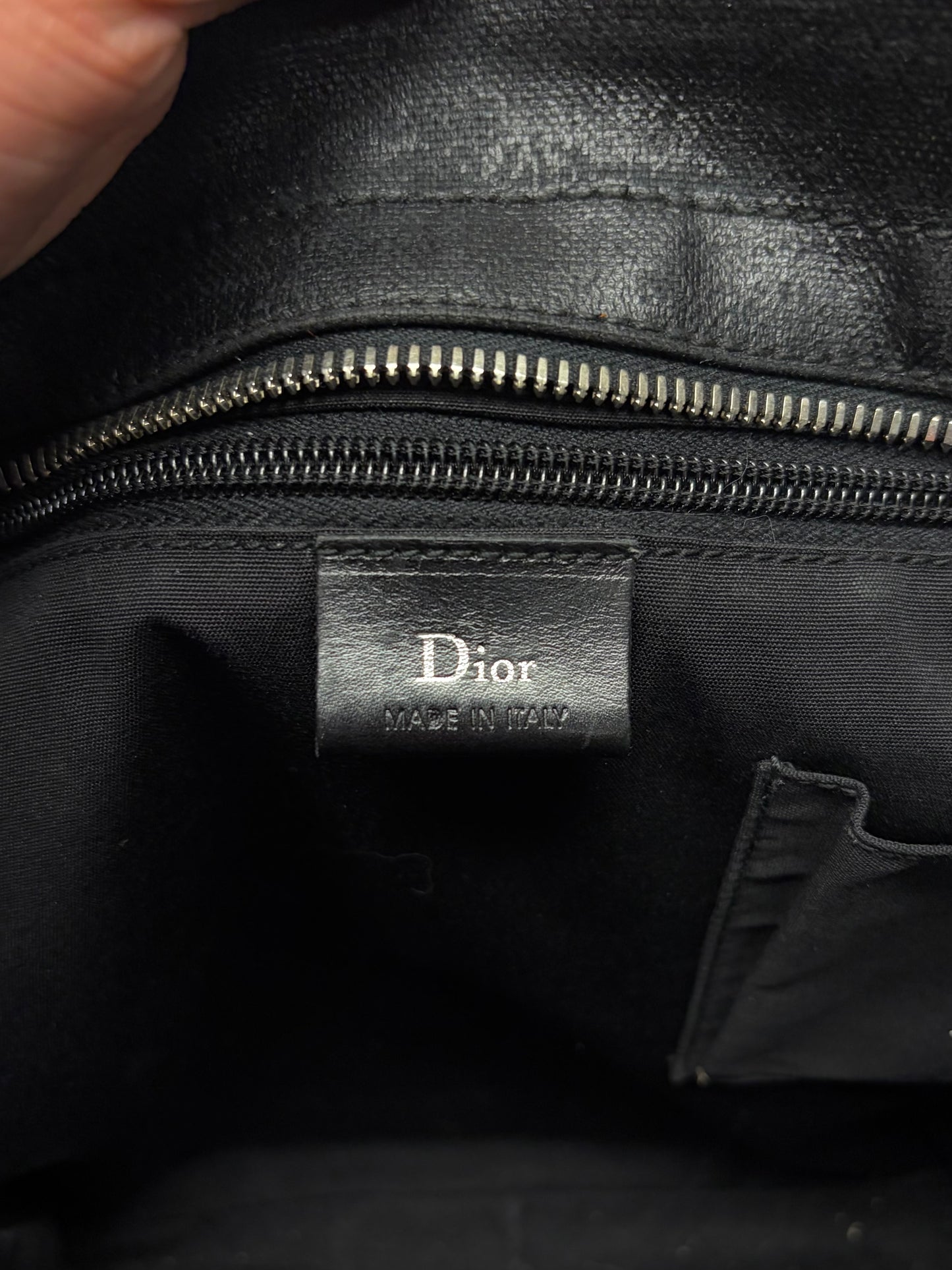 2006 Dior Homme by Hedi Slimane Waxed Black Crossbody Messenger Bag