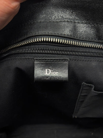 2006 Dior Homme by Hedi Slimane Waxed Black Crossbody Messenger Bag
