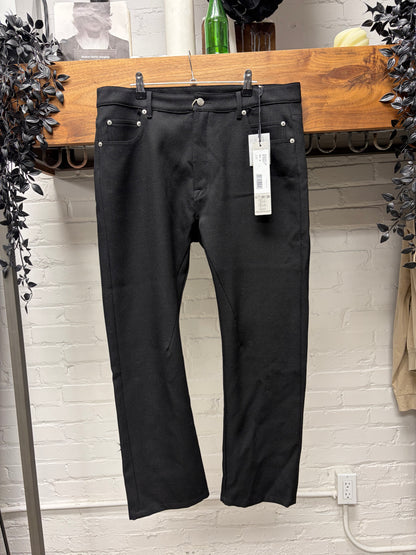 AW2024 Rick Owens ‘Porterville’ Black Detroit Cut Denim