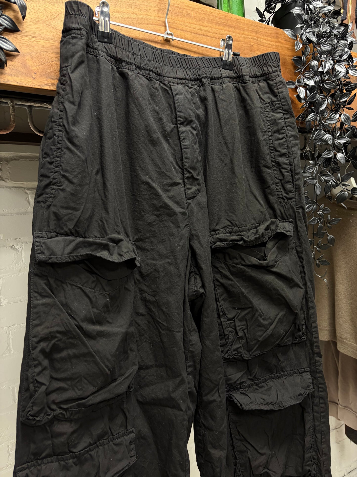 SS2023 Dries Van Noten ‘Loose Fit’ Black Cotton Cargo Pants