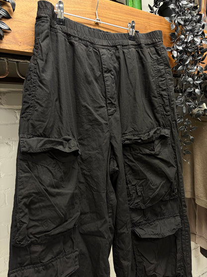 SS2023 Dries Van Noten ‘Loose Fit’ Black Cotton Cargo Pants