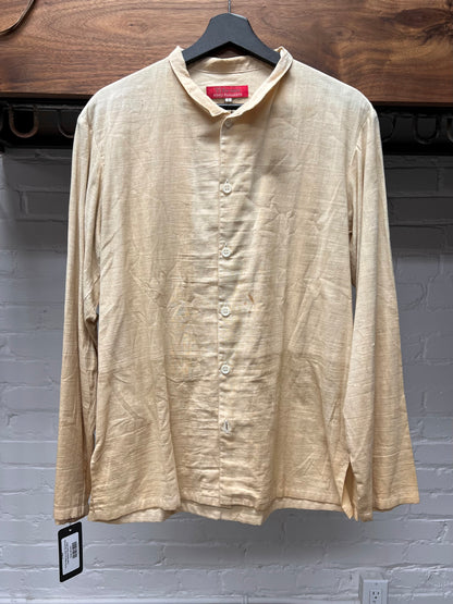 Yohji Yamamoto Y’s For Men Collarless Button Up Long Sleeve