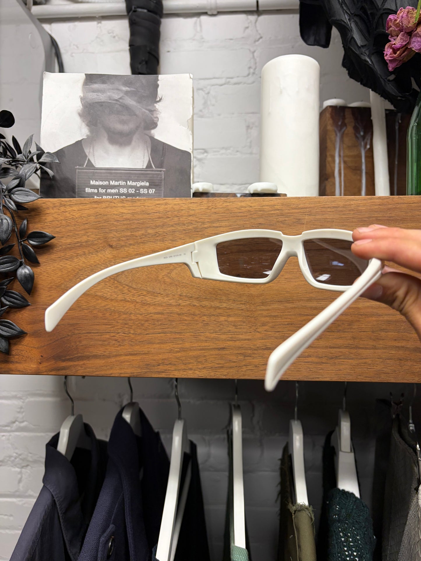 2019 Rick Owens ‘Larry’ Cream White Sunglasses
