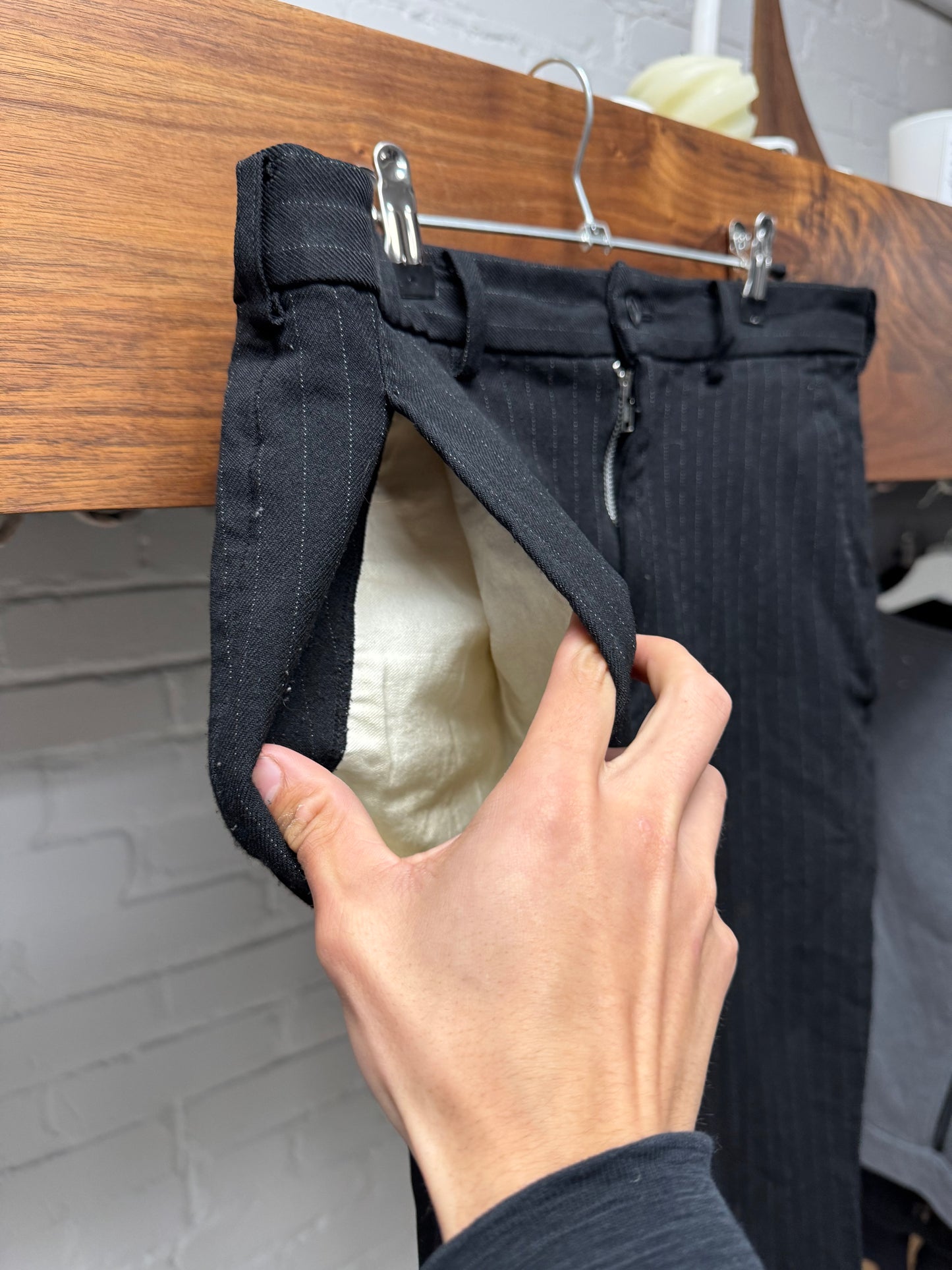 Comme Des Garçons BLACK 3/4 Length Pinstripe Pants