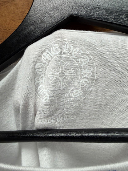 Chrome Hearts Blue/White Scroll Logo Long Sleeve Shirt