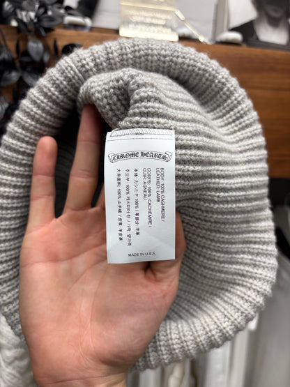 Chrome Hearts Lambskin Leather ‘Star Patch’ Cashmere Beanie