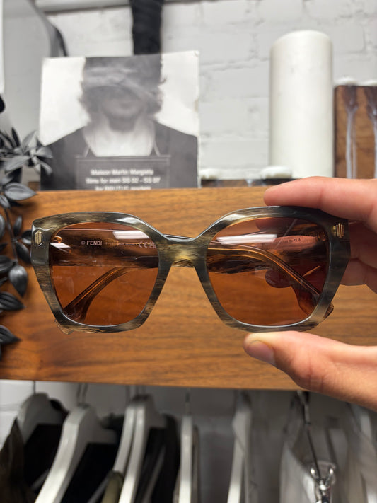 Fendi Tortoiseshell Brown Tinted Cat Eye Sunglasses