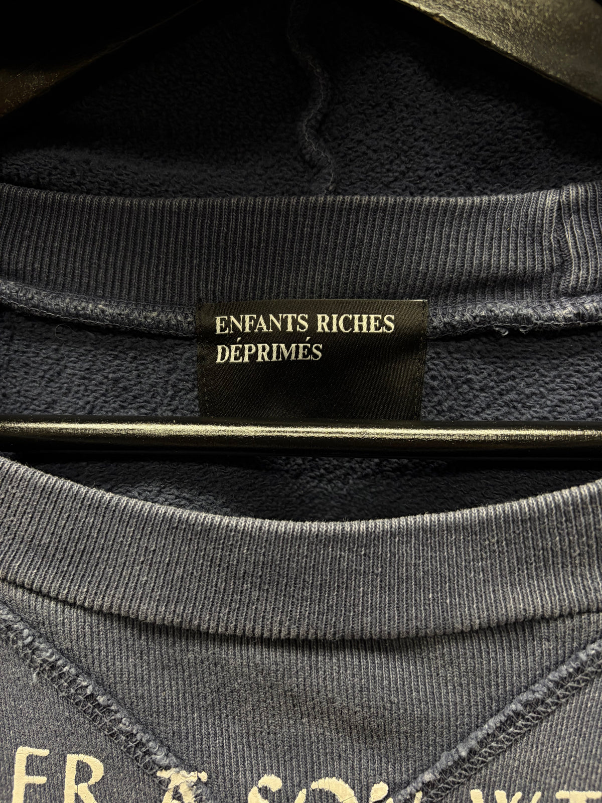 Enfants Riches Déprimés ‘Soso’ Blue Raglan Sleeve ‘Afterhood’ Pullover Hoodie